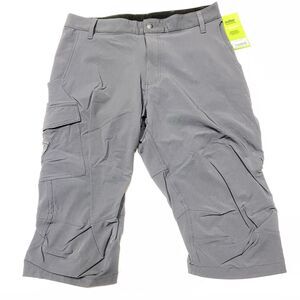 Cutter Bike Tech Knickerbocker Men’s Asphalt Grey Biking Half Pants NWT